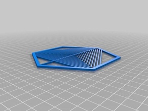 concêntricos triângulos 100hex objeto Arte 2d personalizado 3d print model - Mito3D