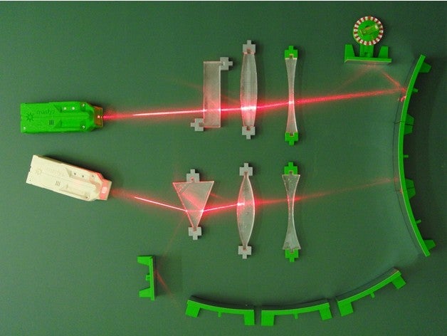 demonstration laser set geometrical optics physics & astronomy physic science 3D print model - Mito3D