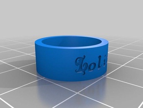 lolita ring rings customized 3d print model - Mito3D