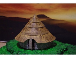 celta casa redonda edifícios e estruturas 28mm prédio o celtic dnd frostgrave ghost achepelago histórico dispersão de terreno wargame wargaming 3d print model - Mito3D