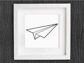 personalizzabile origami paperplane 2d art aereo customizer geometrica geometrico lowpoly low poly openscad carta papercraft piano 3d print model - Mito3D