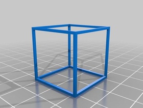 slim hollow cube 3d slash 3d print model - Mito3D