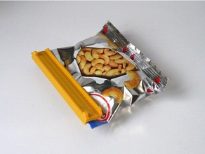 bag sealing clip customizable kitchen & dining airtight clamp openscad resealable seal sealer 3d print model - Mito3D