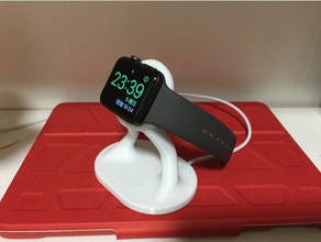 apple watch station de recharge décor en charge stand regarder la borne 3d print model - Mito3D