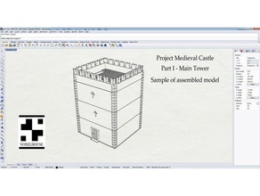 castello di sistema - parte torre principale giocattolo & accessori gioco buildacastle costruisce wargame modello terreno 3d print model - Mito3D