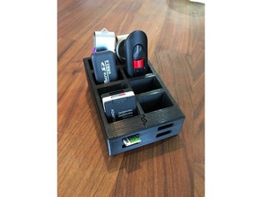 usb stick sd card holder organizer 3d printer accessories 3d print model - Mito3D