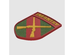 call duty ww2 - infantry division badge video games cod 3d print model - Mito3D