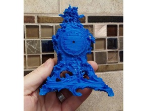 pendule rocaille relógio esculturas 3d print model - Mito3D