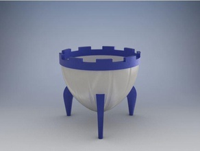 flower pot bowl household plant 3d print model - Mito3D