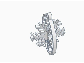 fiocco di neve arredamento art natale regalo ornamento la rotazione 3d print model - Mito3D