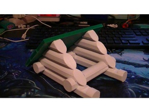 lincoln log half-size regolari tetto verde assi giocattolo & accessori di gioco 3d print model - Mito3D