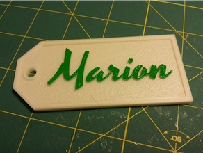 marion gift tag signs & logos customized 3d print model - Mito3D