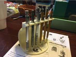 over engineered mechanical pencil holder office 3d print model - Mito3D