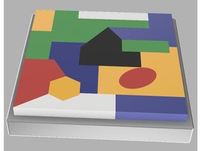square tray puzzle games 3d print model - Mito3D