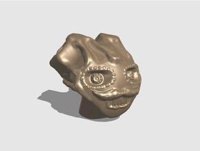 steampunk robot alienígena cabeza aka potato head las esculturas extranjero el 3d print model - Mito3D