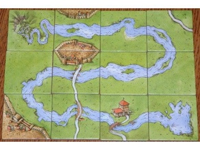 river mini-expansion carcassonne games boardgame boardgames toy toys 3d print model - Mito3D