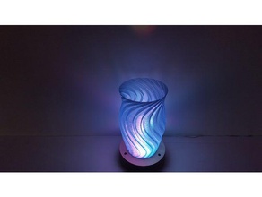wave lamp 2 household flower vase lamps lampshade shade spiral mode spiralized printing twisted vases waves 3d print model - Mito3D