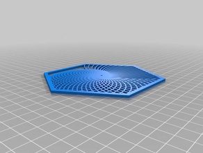 spiralized círculos 100hex objeto Arte en 2d personalizado 3d print model - Mito3D
