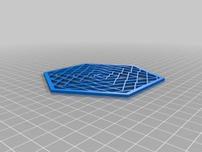 spiral triangles 100hex object 2d art customized 3d print model - Mito3D