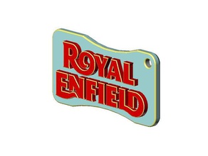 royal enfield logo keyring signs & logos 3d print model - Mito3D