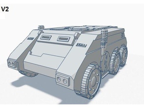 wh40k rhino apc à roues 6x6 remix jeux 40k warhammer la roue 3d print model - Mito3D