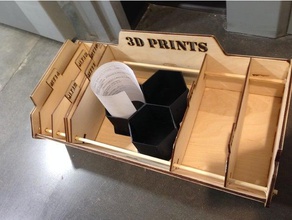 3d print box w sliding dividers organization printing divider dowel laser lasercut lasercutter cut cutter plywood storage wood 3d print model - Mito3D