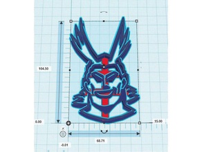 all might cookie cutter 2 3d printing boku no hero academia my 3d print model - Mito3D