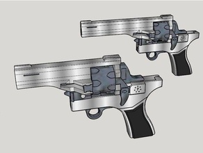 flying swallow revólver v40 impressão 3d kit de arma A 3d print model - Mito3D