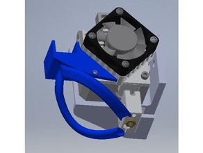 cr-10-fang wie Kühler titan aero + Vulkan 3d-Drucker-Extrudern 5015-fan duct cr-10 creality e3d fang Kanal 3d print model - Mito3D