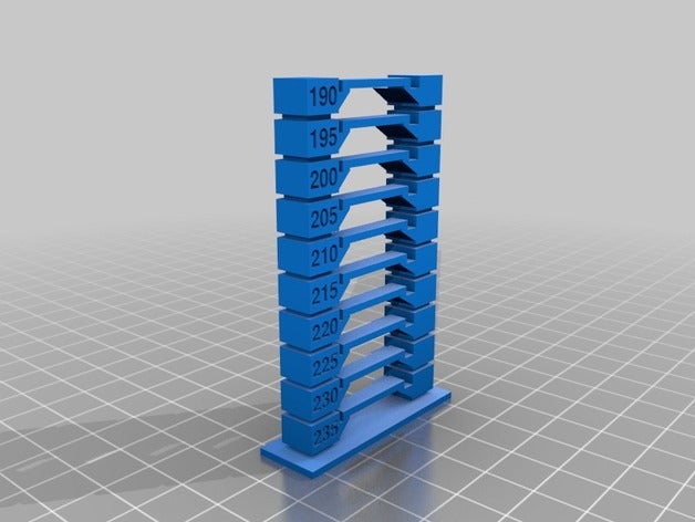 cr-10 temp tower - pla 3d printing tests customized 3D print model - Mito3D