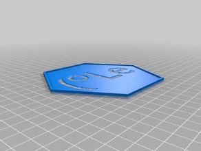 le logotipo 100hex objeto Arte 2d personalizado 3d print model - Mito3D