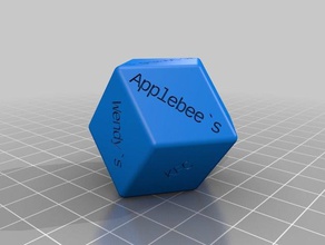 food rhombic dice customized 3d print model - Mito3D