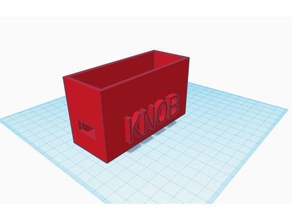 feather knob enclosure - box 3d printing 3d print model - Mito3D