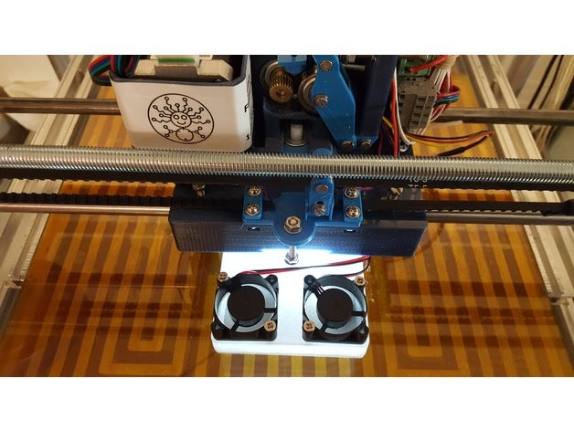 2 pla fan 3d baskı 30mm kanalı 30x30mm Ön, orta kısmında yazıcı parçaları aktif soğutma monte edin büyük diy sahibi fanı ön, bracket kefen fanduct 3D print model - Mito3D