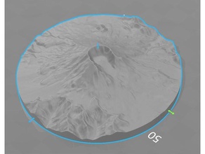le mont st helens carte de montagnes topo la topographie volcan 3d print model - Mito3D