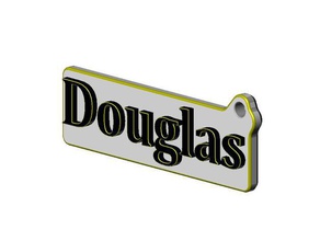 douglas logo porte-clés les signes et logos 3d print model - Mito3D