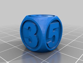 trench die 3d printing dice game school 3d print model - Mito3D