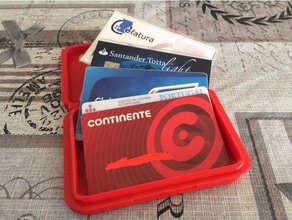 Gepanzerte Brieftasche Kreditkarten Etui v1 Container 3d print model - Mito3D