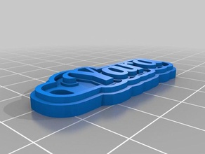 meine angepasste multiline-tag Schlüsselanhänger kundengebundene 3d print model - Mito3D