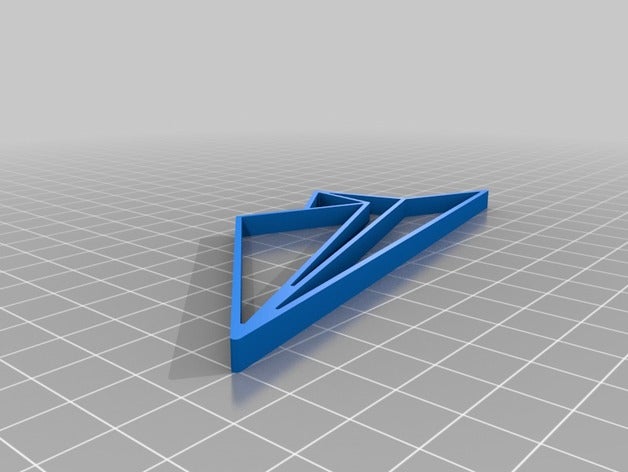 my customized origami paperplane 2d art 3D print model - Mito3D