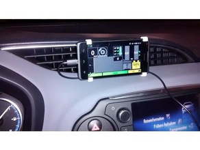 smartphone holder toyota yaris 2012+ automotive openscad 3d print model - Mito3D