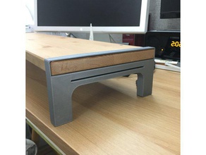 monitor stand using ikea shelf office ikeahack hack wood 3d print model - Mito3D