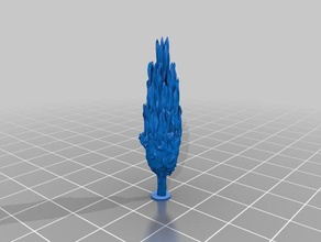 poplar tree model games like battletech buildings & structures 3d print model - Mito3D