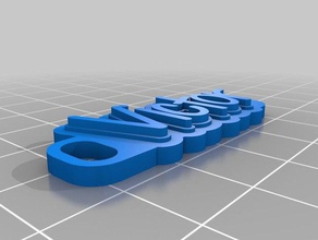 victor 4 keychain keychains customized 3d print model - Mito3D
