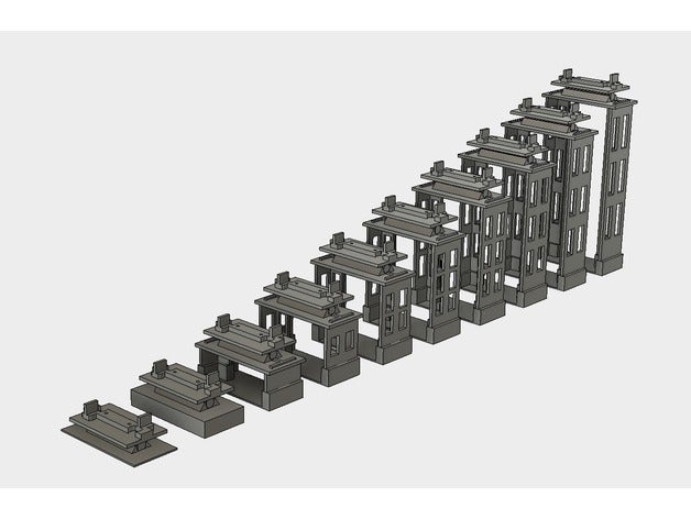 slope v2 10 parts os-railway - fully 3d-printable railway system r c vehicles bridge columns model train openrailway pillars 3D print model - Mito3D