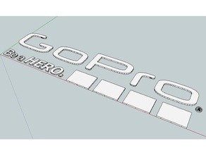 logotipo de la gopro Las impresoras 3d Logo en cámara deporte el 3d print model - Mito3D
