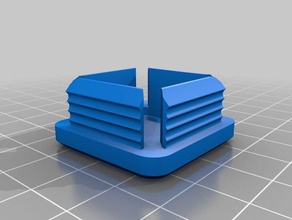 benutzerdefinierte plug cap square tube Ersatz-Teile kundengebundene 3d print model - Mito3D
