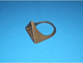 triange designer ring jewelry triangle 3d print model - Mito3D