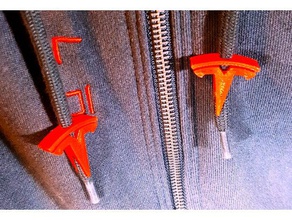 tesla logotipo de cordón tapón accesorios ropa sudadera con capucha el la cadena tope cuerda 3d print model - Mito3D