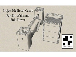 castello di sistema - parte ii pareti laterali della torre giochi e giocattoli buildacastle wargame terreno 3d print model - Mito3D